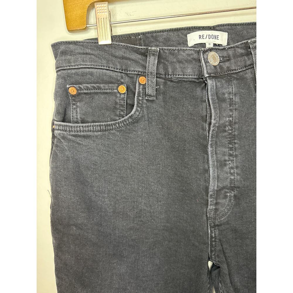 RE/DONE Originals High Rise Ankle Crop 189-03WHRAC Faded Stone button fly Sz 30 - Picture 2 of 9
